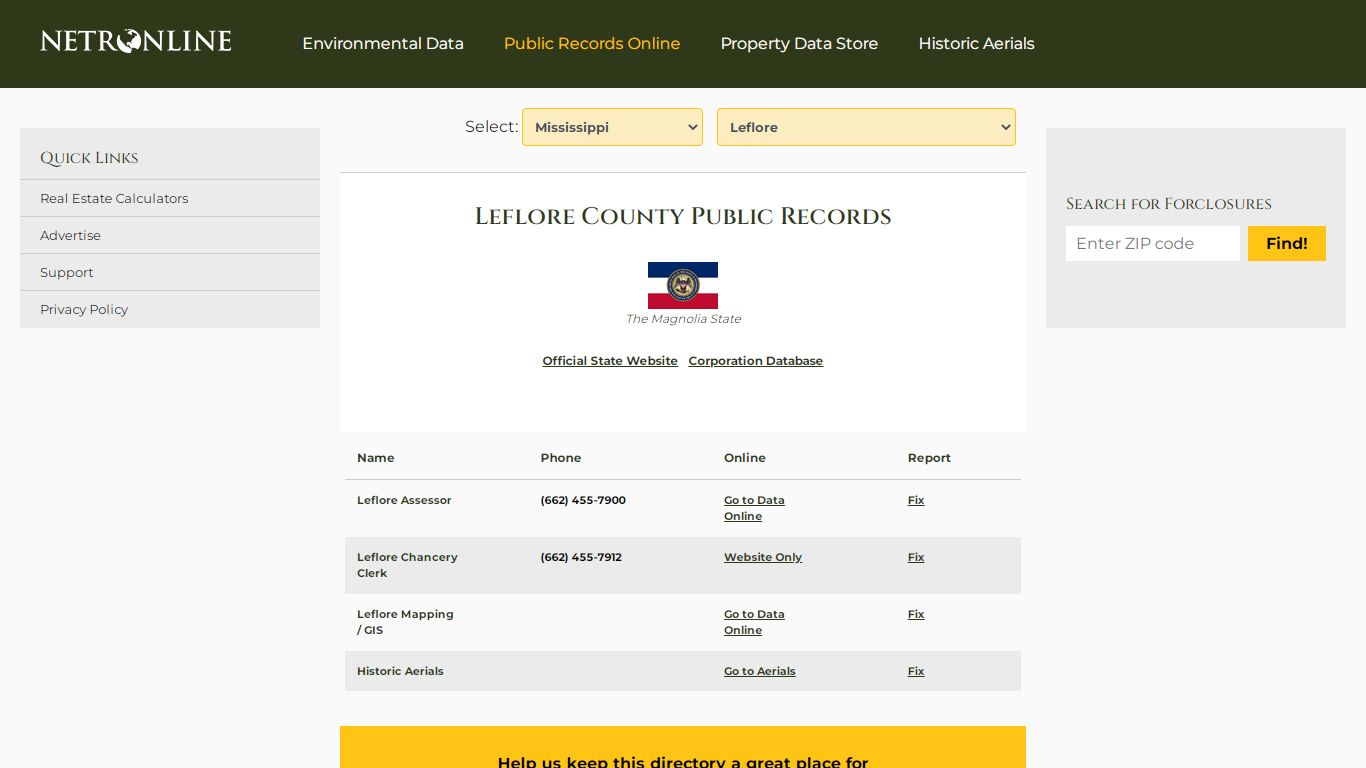 Leflore County Public Records - NETROnline.com