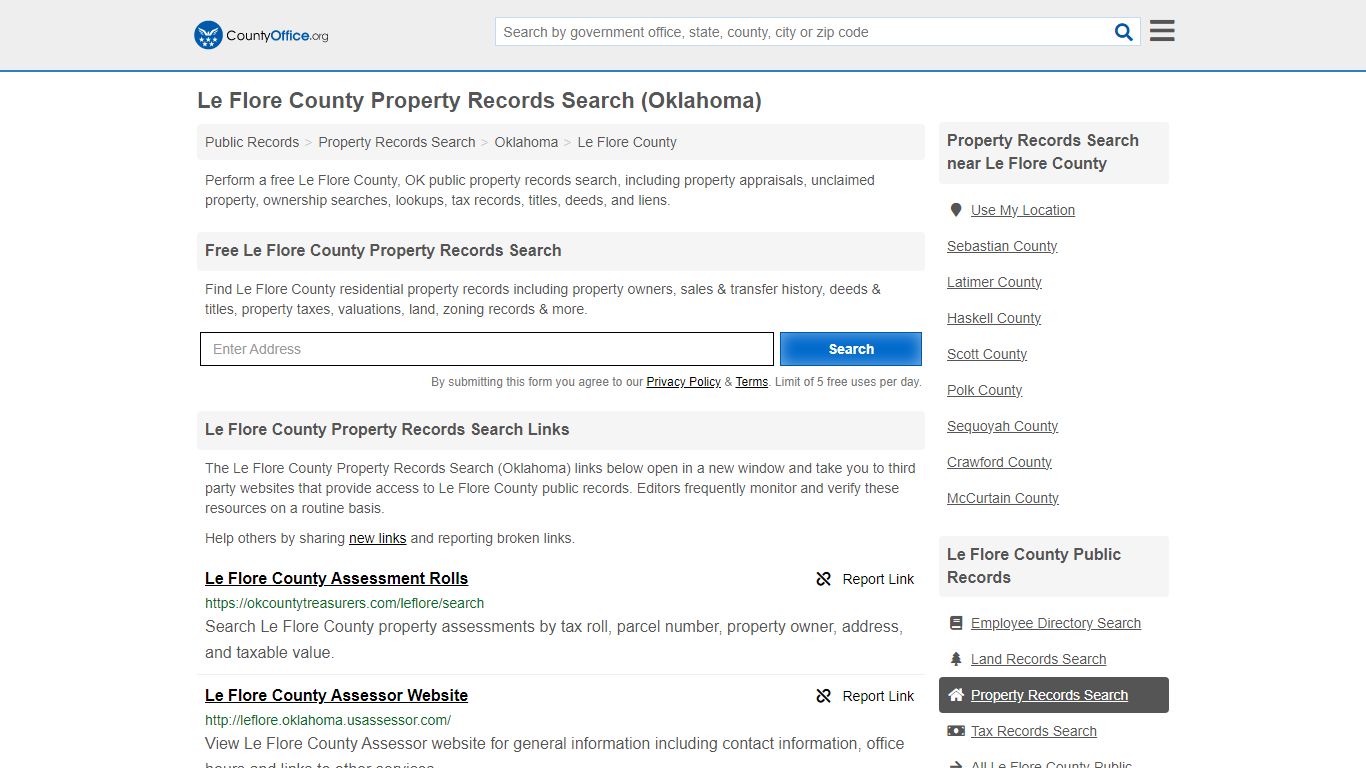 Le Flore County Property Records Search (Oklahoma) - County Office